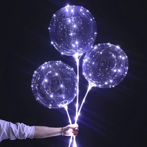 Transparent Plastic Balloon Sticks Holder With Cup for Led Balloons 