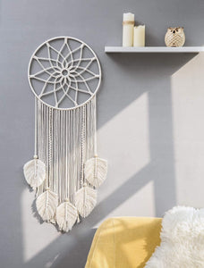 Macrame Dream Catcher Large Boho Wall Hanging Decor Woven Feather Handmade - Decotree.co Online Shop