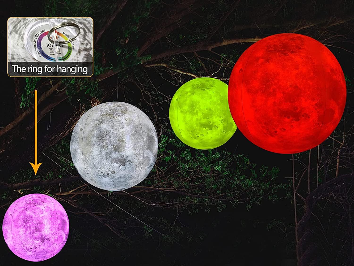 16'' Rechargeable Floating Pool Lights, Light Up Pool Toys Moon Light Ball - Decotree.co Online Shop