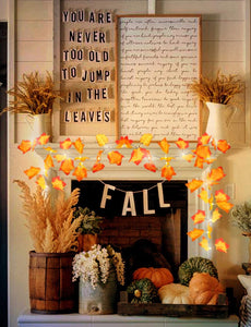 2pcs Fall Decor for Home Thanksgiving Decorations Lighted Fall Garland - Decotree.co Online Shop