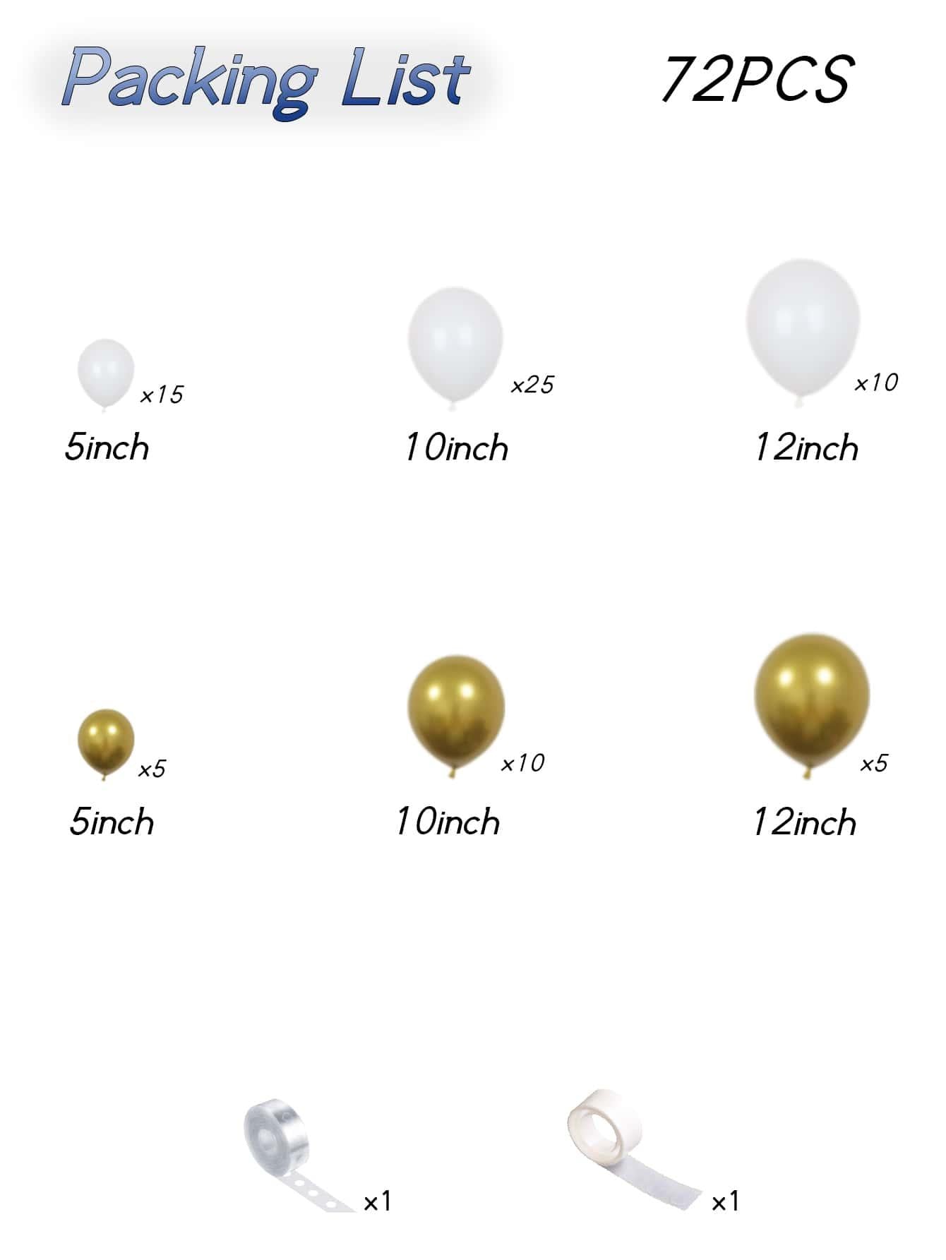 72pcs Party Decorative Balloon Garland - Decotree.co Online Shop