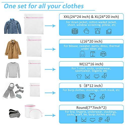 7Pcs Mesh Laundry Bags for Delicates with Premium Zipper, Travel Storage Organize Bag, Clothing Washing Bags - Decotree.co Online Shop