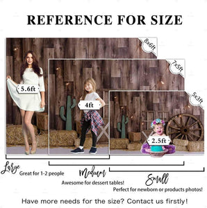 7x5ft Cowboy Backdrop for Photography Vintage Wild West Wooden House Barn Door Kids Baby Shower Birthday - Decotree.co Online Shop