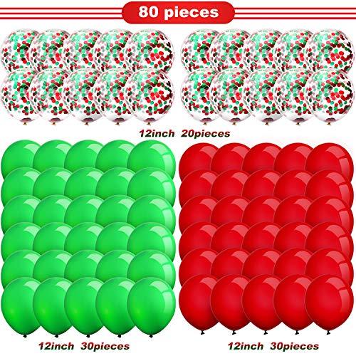 80 Pieces Latex Balloons Confetti Balloons Colorful Party Balloons for Christmas Valentine's Day St. Patrick's Day - Decotree.co Online Shop