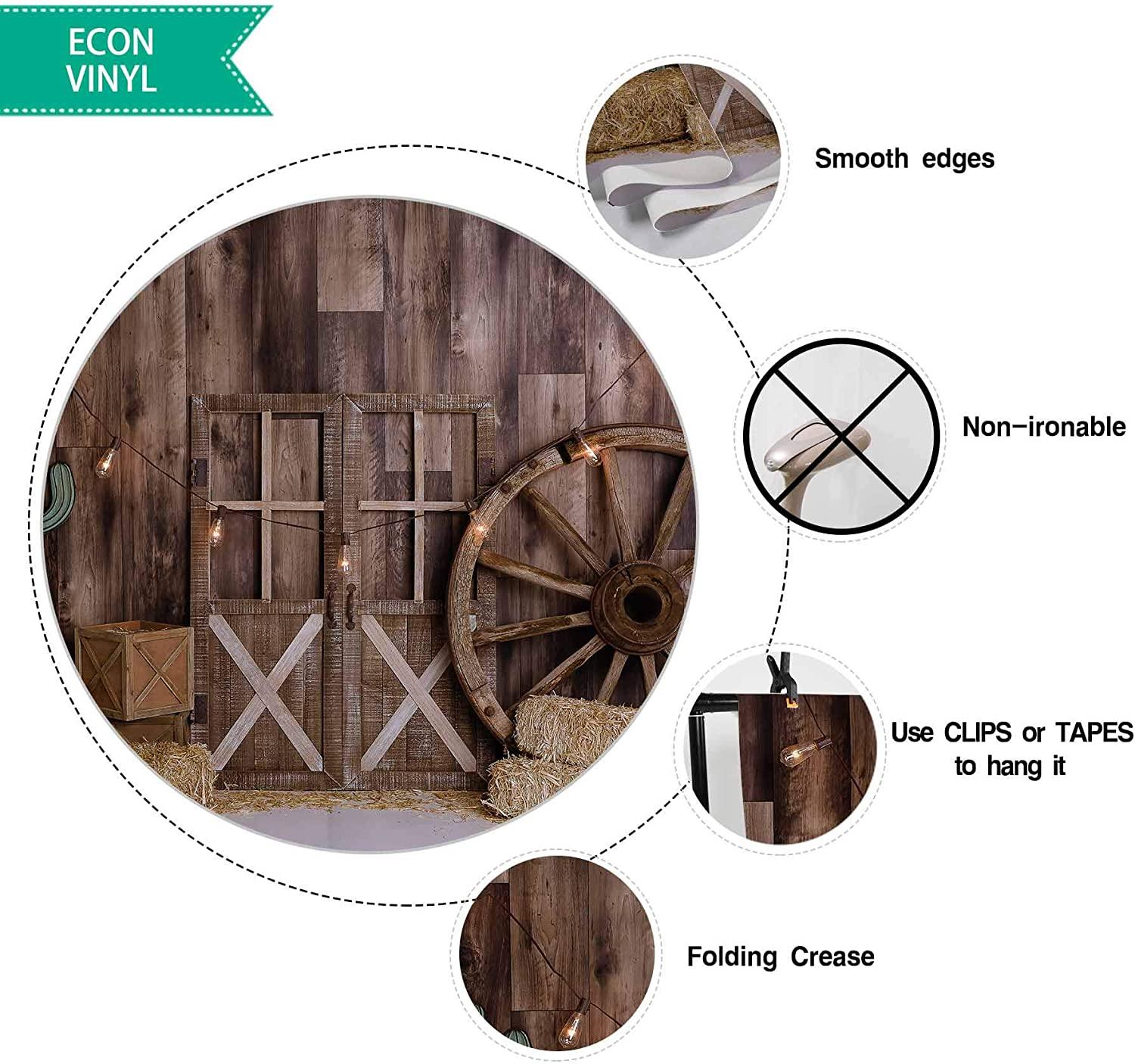 7x5ft Cowboy Backdrop for Photography Vintage Wild West Wooden House Barn Door Kids Baby Shower Birthday - Decotree.co Online Shop