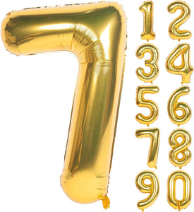 40 Inch Mylar Gold Digit Helium Foil Birthday Party Balloons - Decotree.co Online Shop