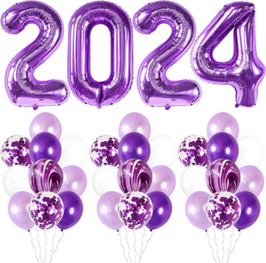 2024 Balloons, 40 Inch Number Balloon, Graduation