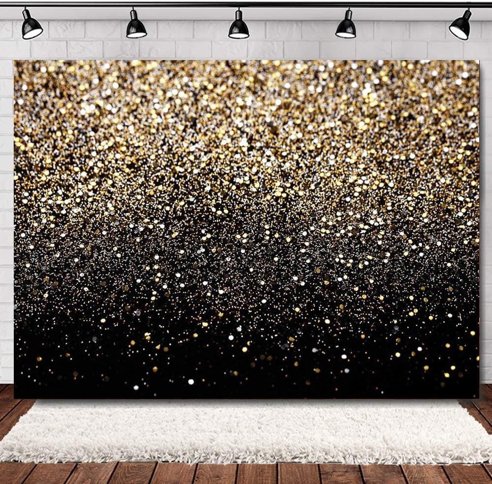 Gold Backdrop Glitter Backdrop Gold Spots Backdrop Black and Gold Backdrop Wedding Backdrop - Decotree.co Online Shop
