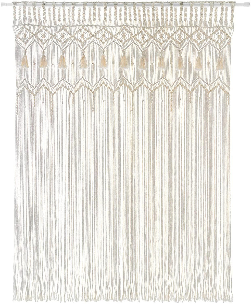 Macrame Curtain Large Boho Woven Wall Hanging Window Curtains - Decotree.co Online Shop