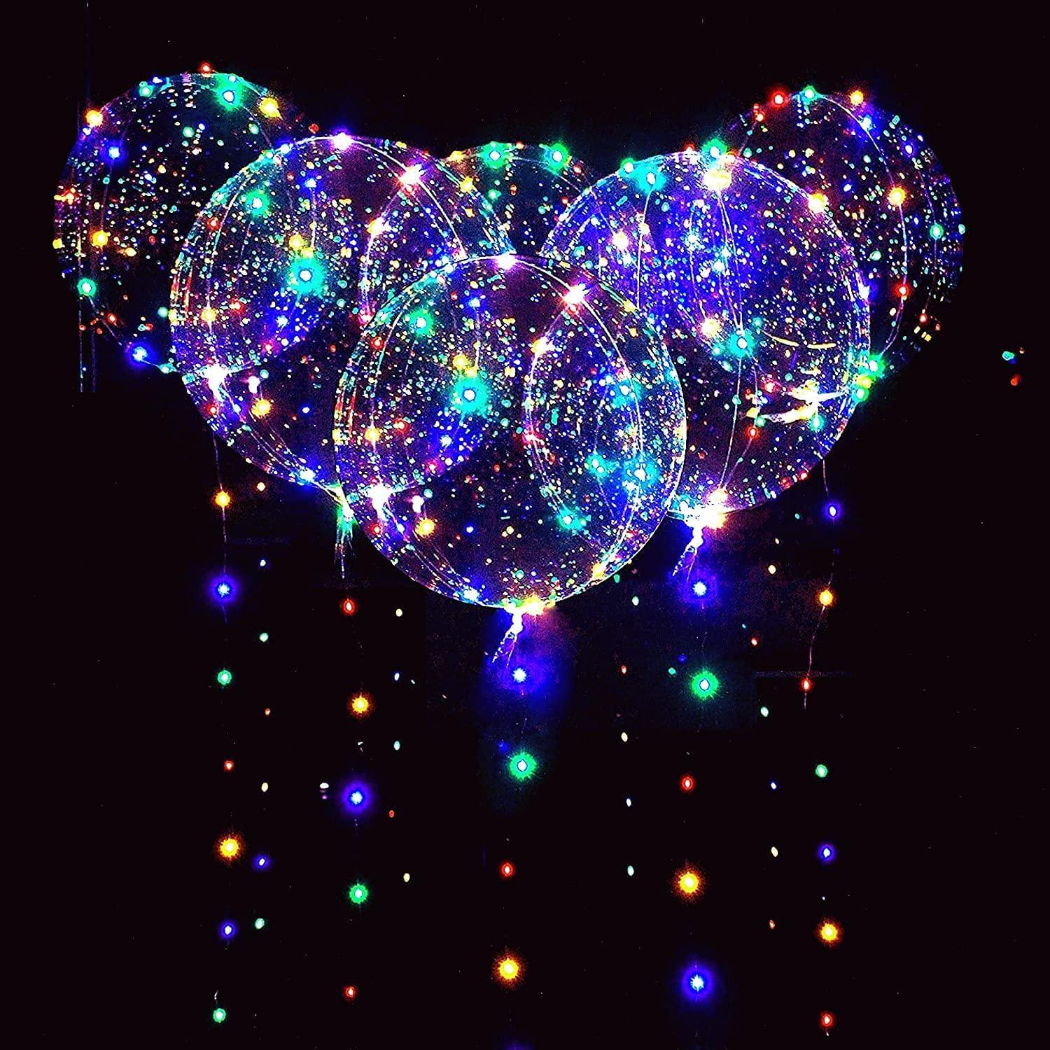 Led Light up Balloons With Batteries Party Balloons Clear Balloons Transparent Balloons for Parties - Decotree.co Online Shop