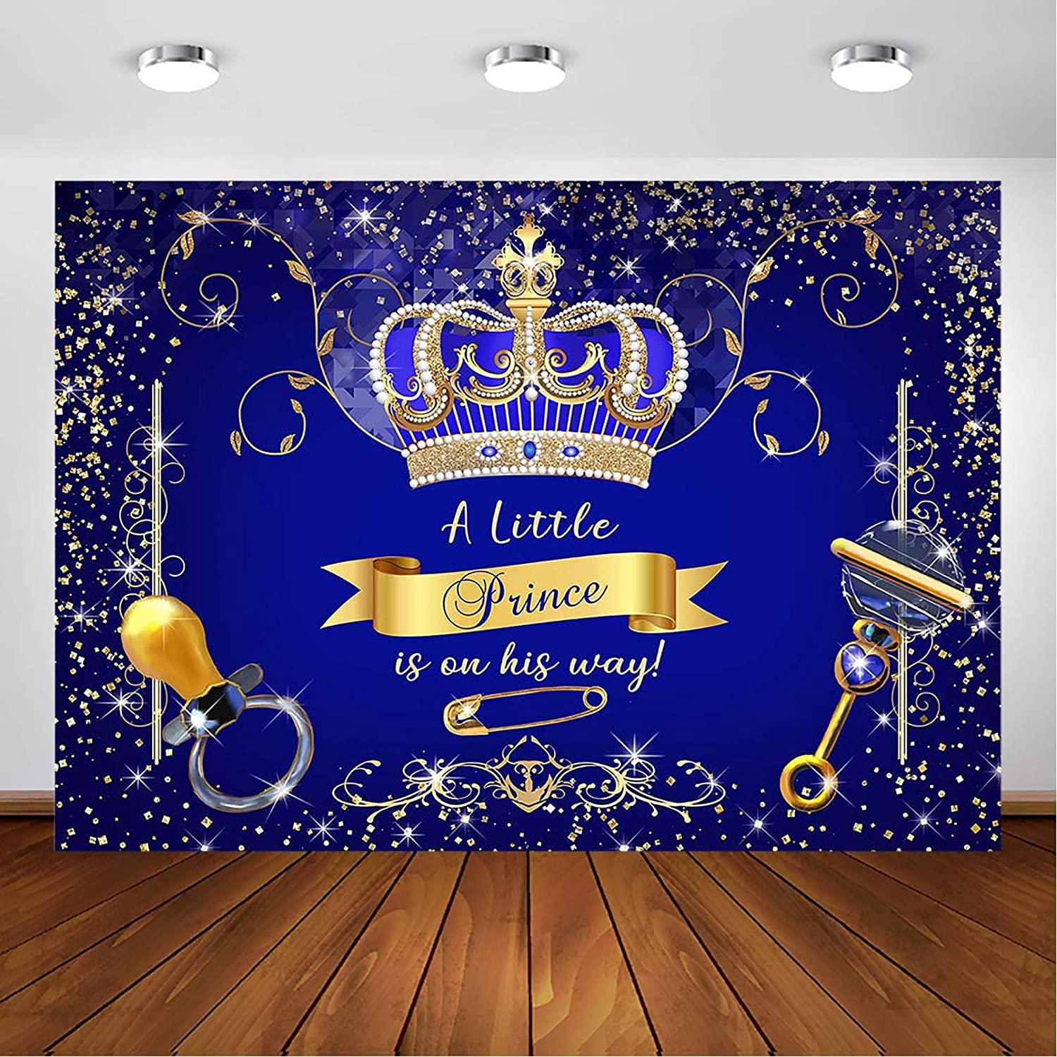 Royal Prince Baby Shower Backdrop for Party Decorations - Decotree.co Online Shop
