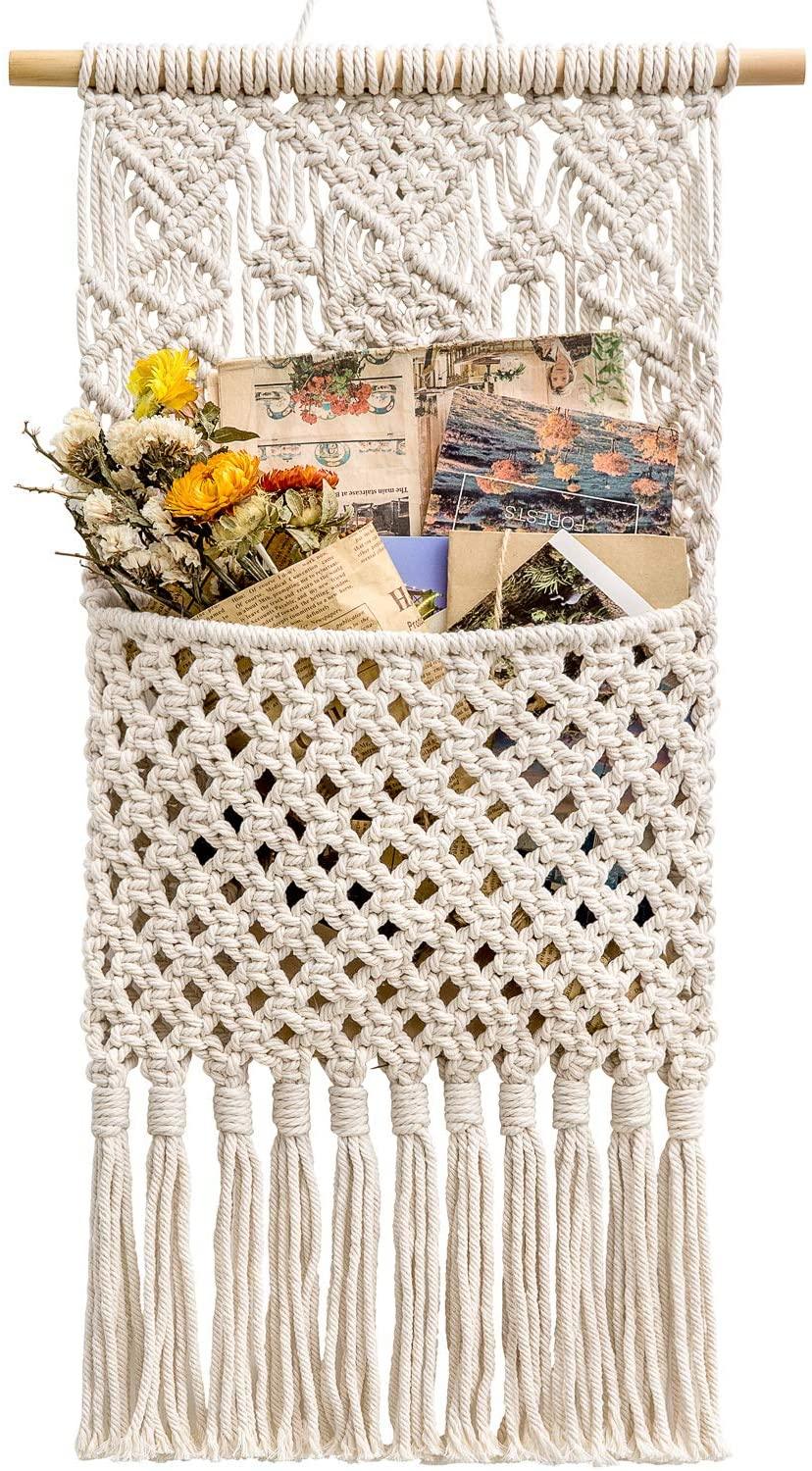 Macrame Wall Holder Small Mail Letters Storage Organizer Holder - Decotree.co Online Shop