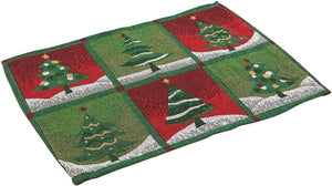 Pack of 6 Dining Table Placemats - Christmas Kitchen Table Mats - Christmas Tree Design - Decotree.co Online Shop
