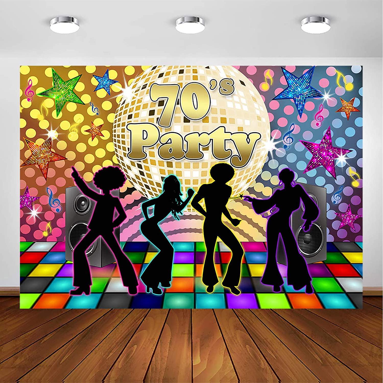 Back to 70s Party Backdrop for Adults Disco Party Decorations 1970's Retro Disco Ball - Decotree.co Online Shop