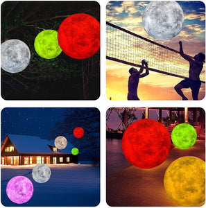 16'' Rechargeable Floating Pool Lights, Light Up Pool Toys Moon Light Ball - Decotree.co Online Shop