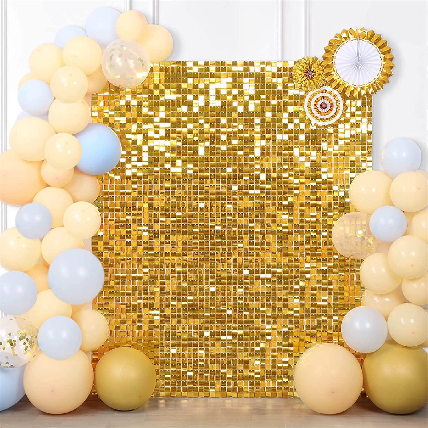 Shimmer Wall Backdrop Sequin Panels Gold Backdrop Decoration for Birthday, Wedding - Decotree.co Online Shop