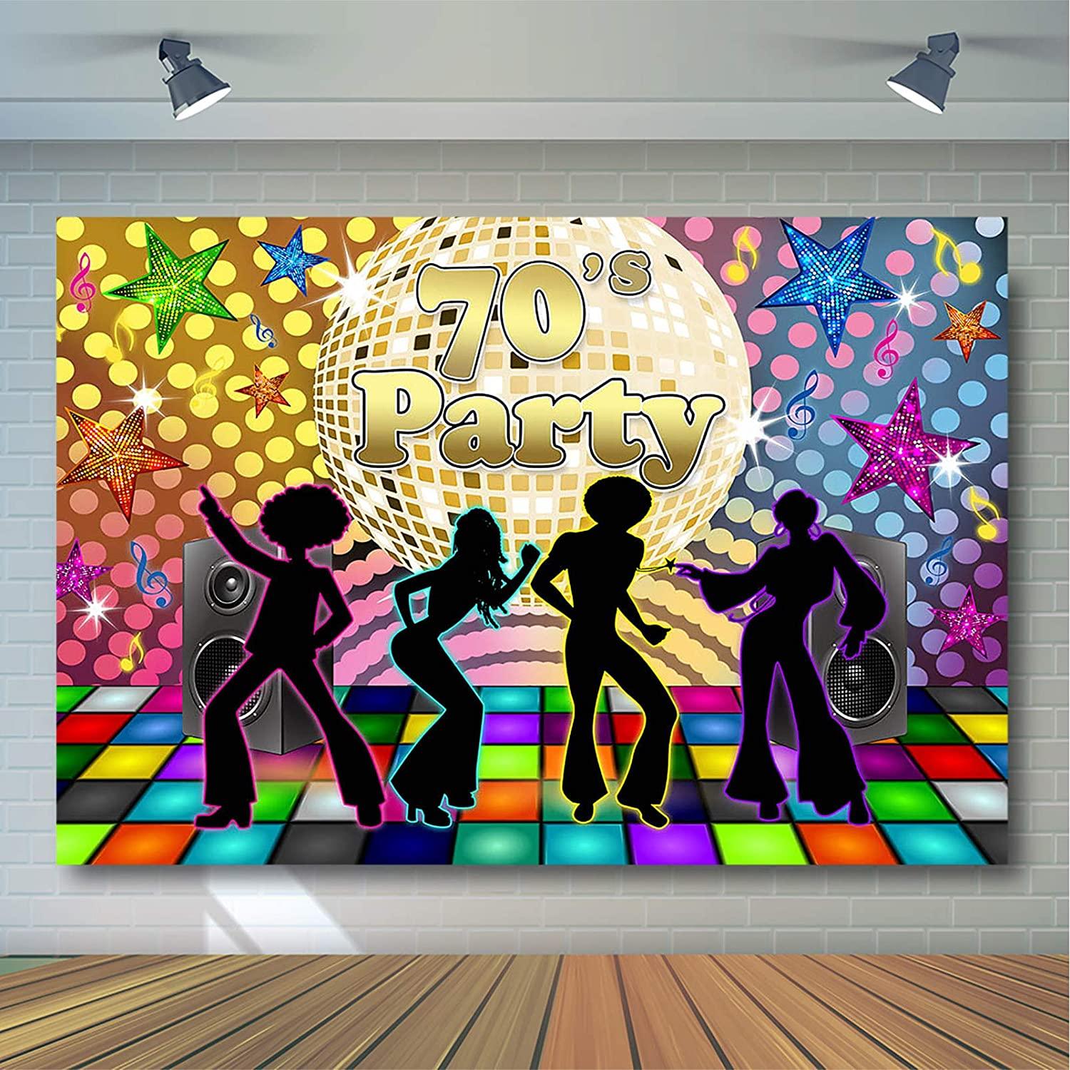 Back to 70s Party Backdrop for Adults Disco Party Decorations 1970's Retro Disco Ball - Decotree.co Online Shop