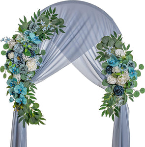 2pcs Floral Wedding Arch, Artificial Flowers for Wedding Decoration, Large Flower Swag for Outdoor Wedding Ceremony - Decotree.co Online Shop