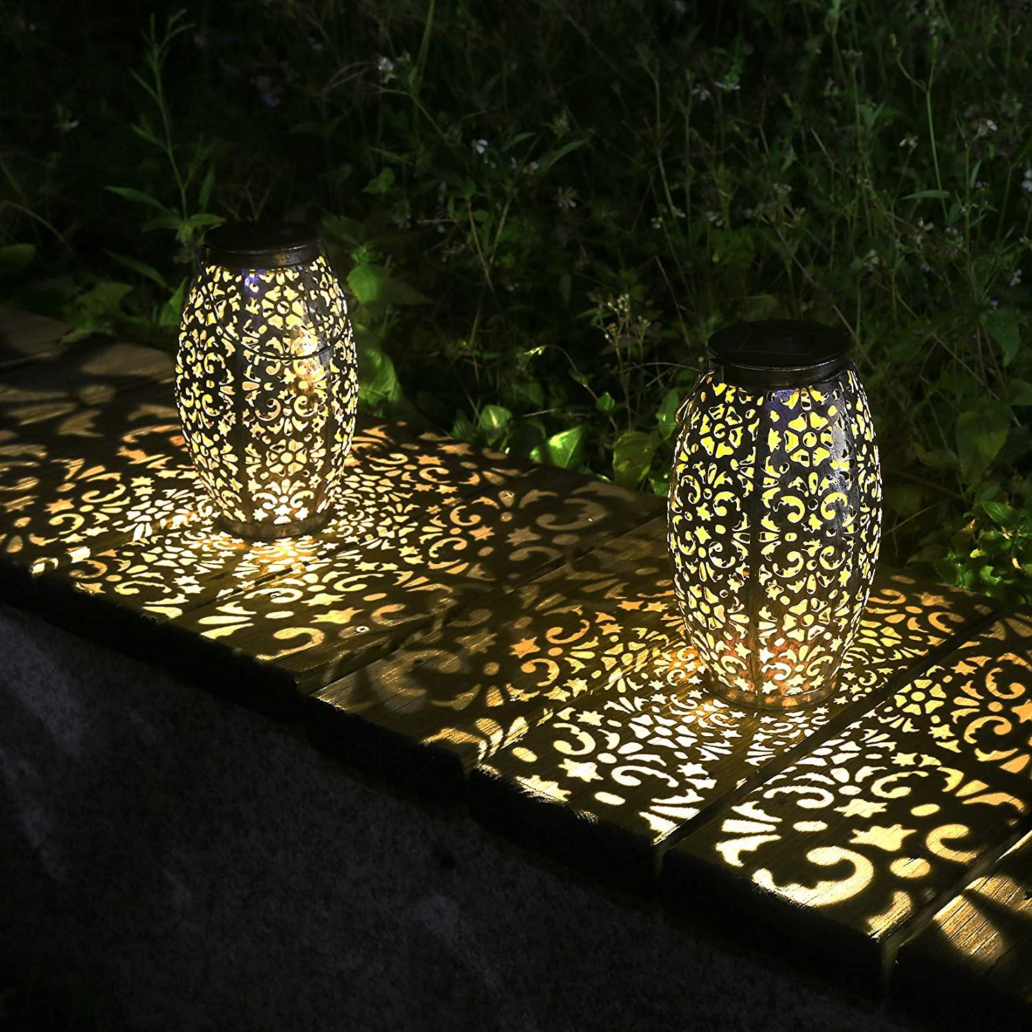 Solar Lantern Lights for Hanging or Table Outdoor Solar Light for Patio Courtyard Garden - Decotree.co Online Shop