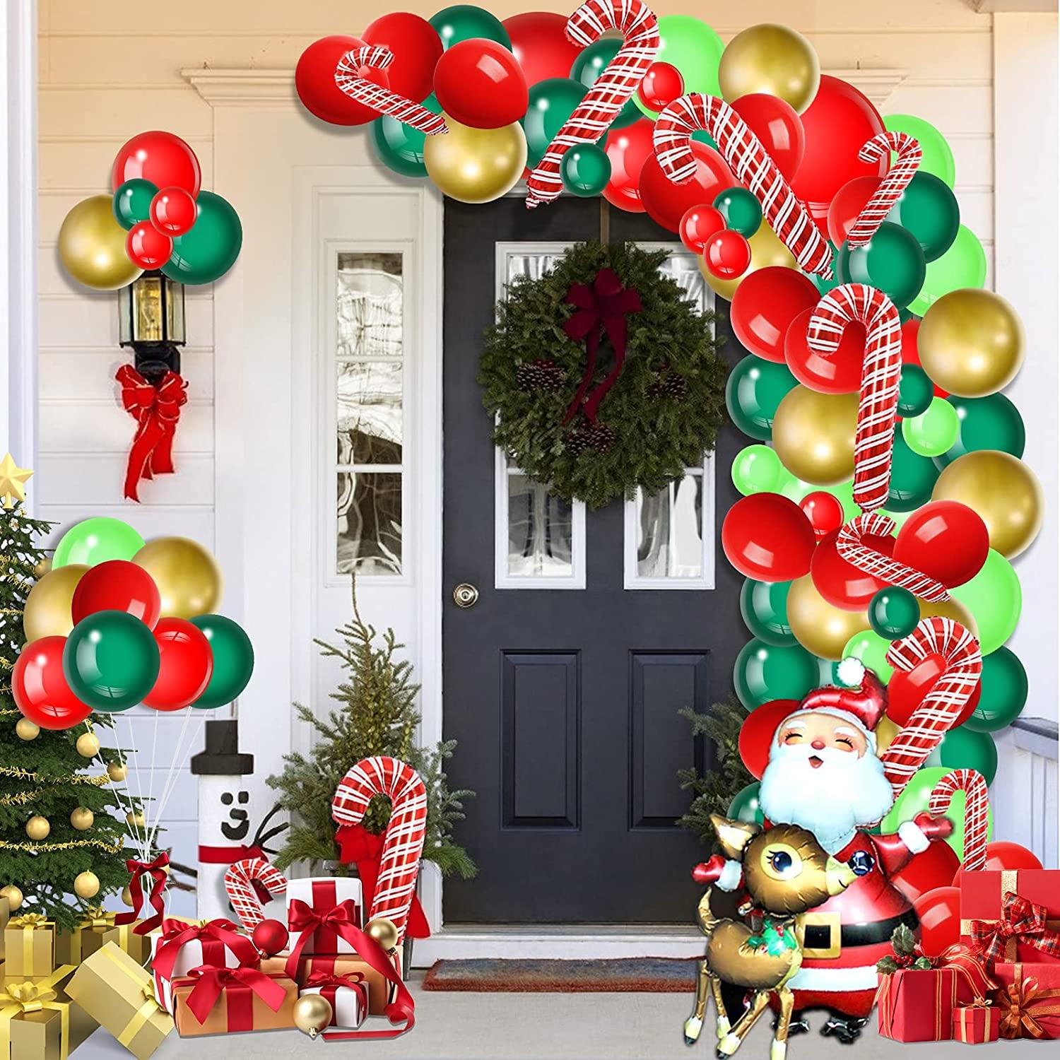 Christmas Balloon Garland Arch kit 129 Pieces with Xmas Balloon, Elk Balloon - Decotree.co Online Shop