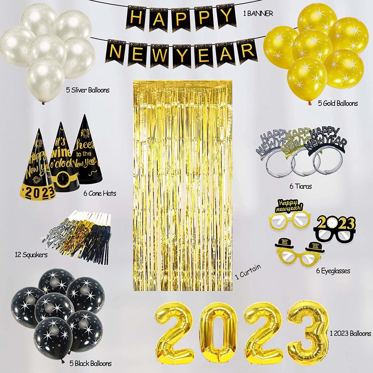 New Years Eve Party Supplies 2023 - Happy New Year Decorations Kit - Decotree.co Online Shop