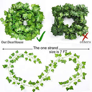 84 Feet 12 Strands Artificial Ivy Leaf Plants Vine Hanging Garland Fake Foliage Flowers Home Kitchen Garden - Decotree.co Online Shop