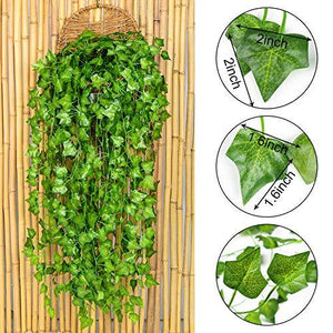 84 Feet 12 Strands Artificial Ivy Leaf Plants Vine Hanging Garland Fake Foliage Flowers Home Kitchen Garden - Decotree.co Online Shop