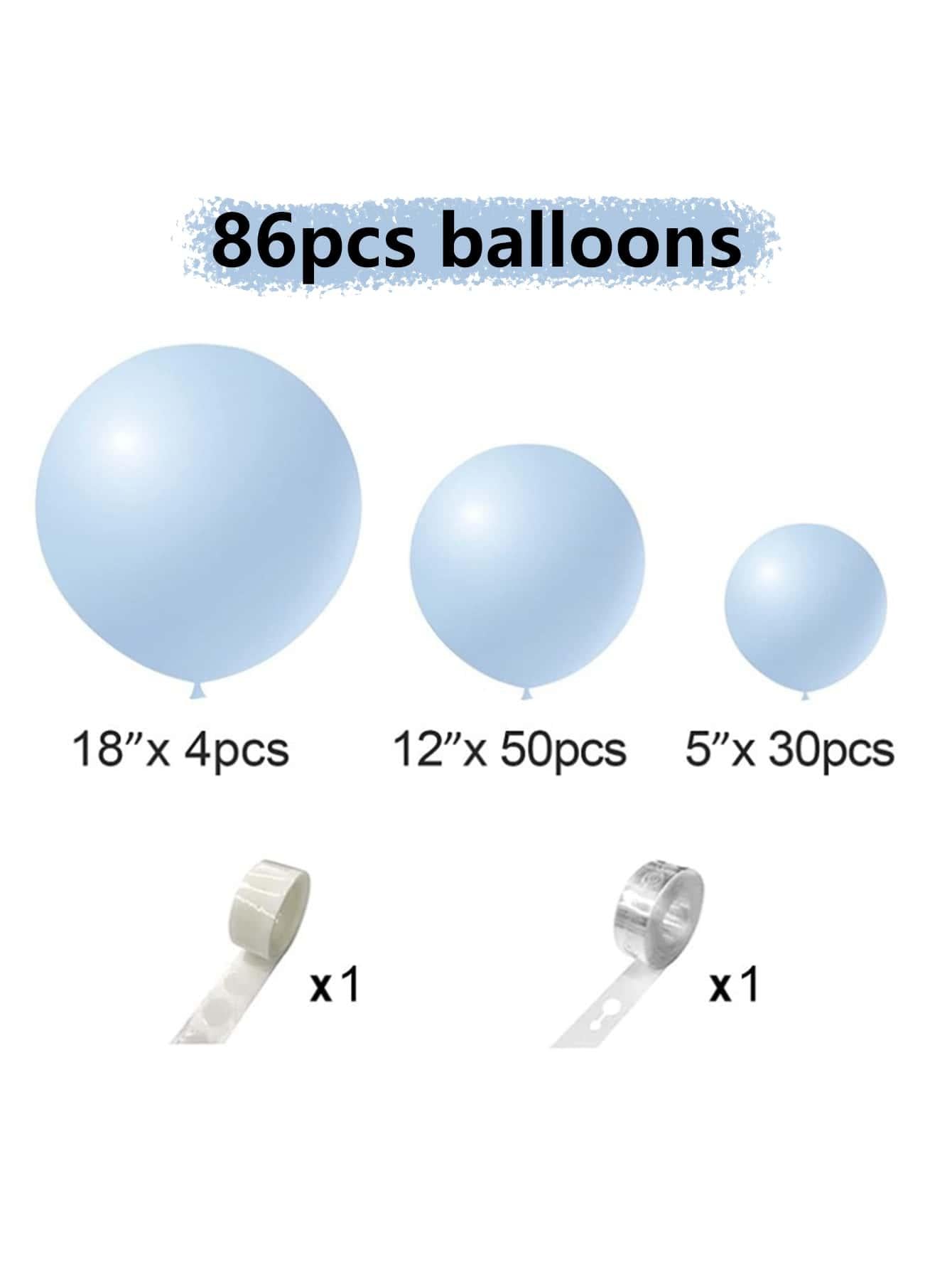 86pcs Solid Color Balloon Chain Set - Decotree.co Online Shop