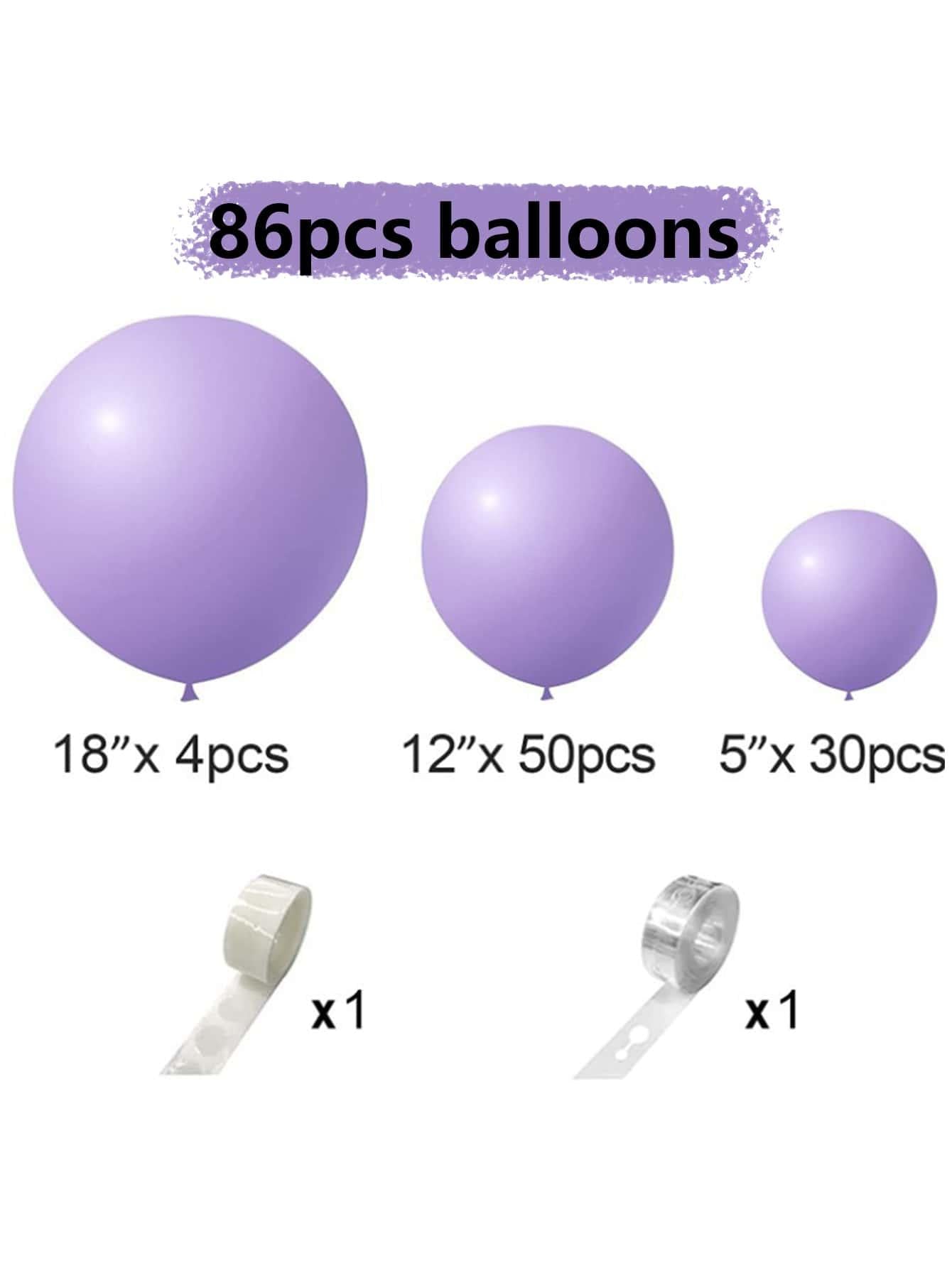 86pcs Solid Color Balloon Chain Set - Decotree.co Online Shop