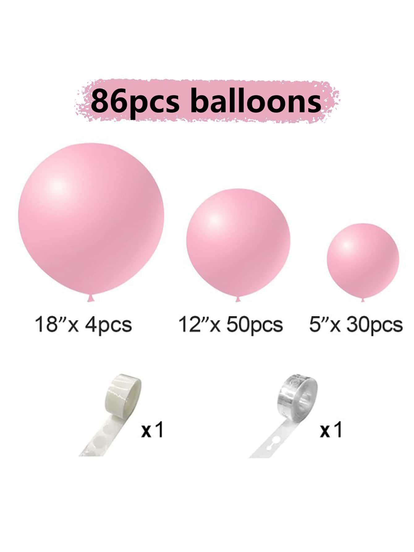 86pcs Solid Color Balloon Chain Set - Decotree.co Online Shop