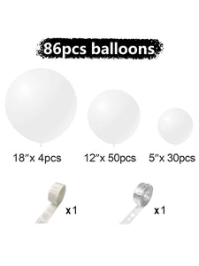 86pcs Solid Color Balloon Chain Set - Decotree.co Online Shop