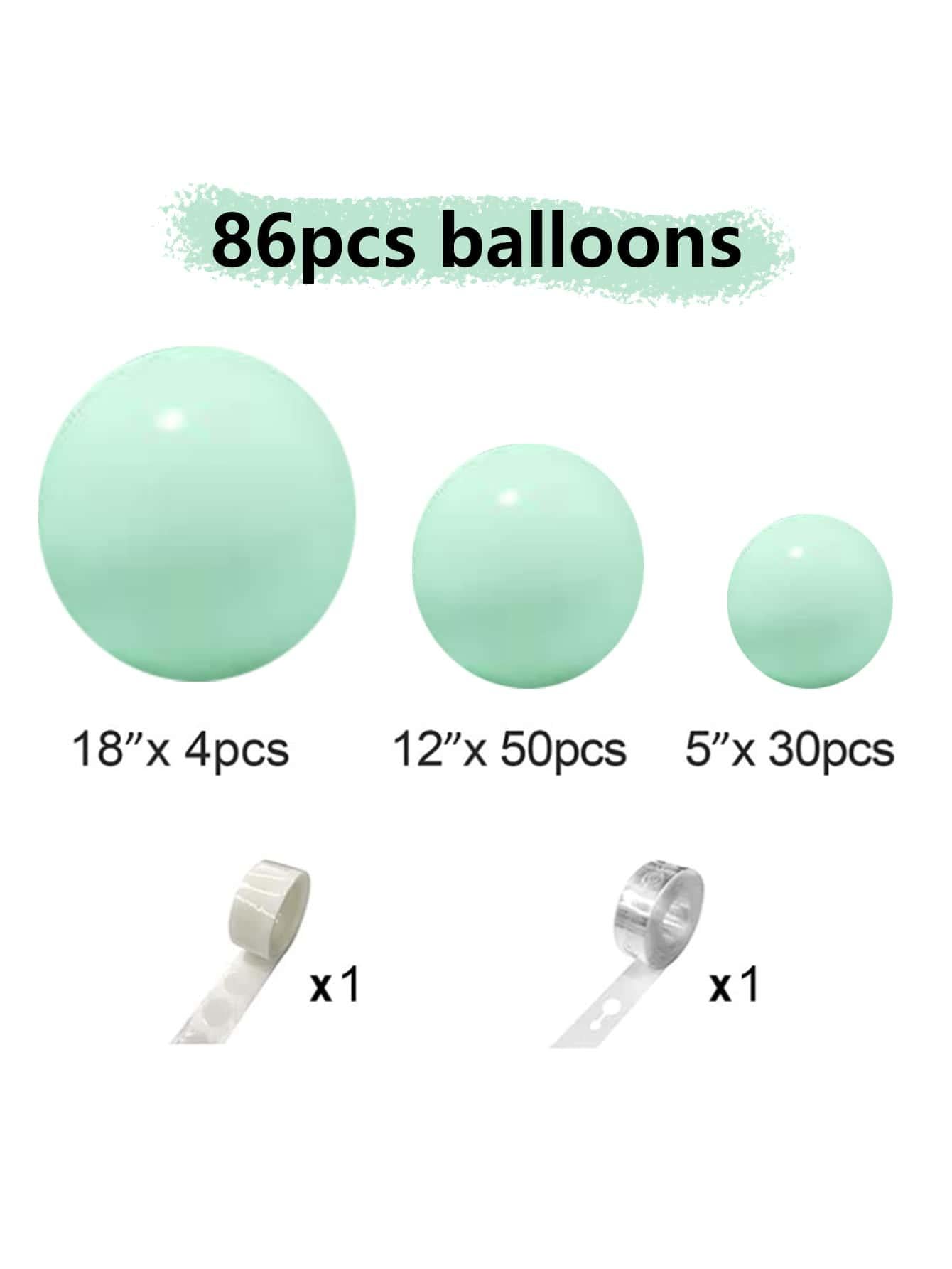 86pcs Solid Color Balloon Chain Set - Decotree.co Online Shop