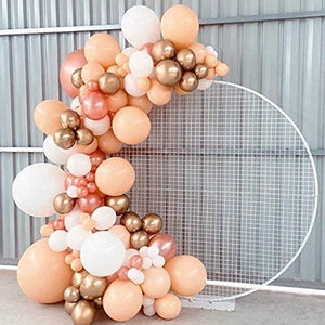 87pcs Balloons Garland Arch Cream Peach Pearl White Balloons 30th Birthday Decorations - Decotree.co Online Shop