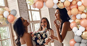 87pcs Balloons Garland Arch Cream Peach Pearl White Balloons 30th Birthday Decorations - Decotree.co Online Shop