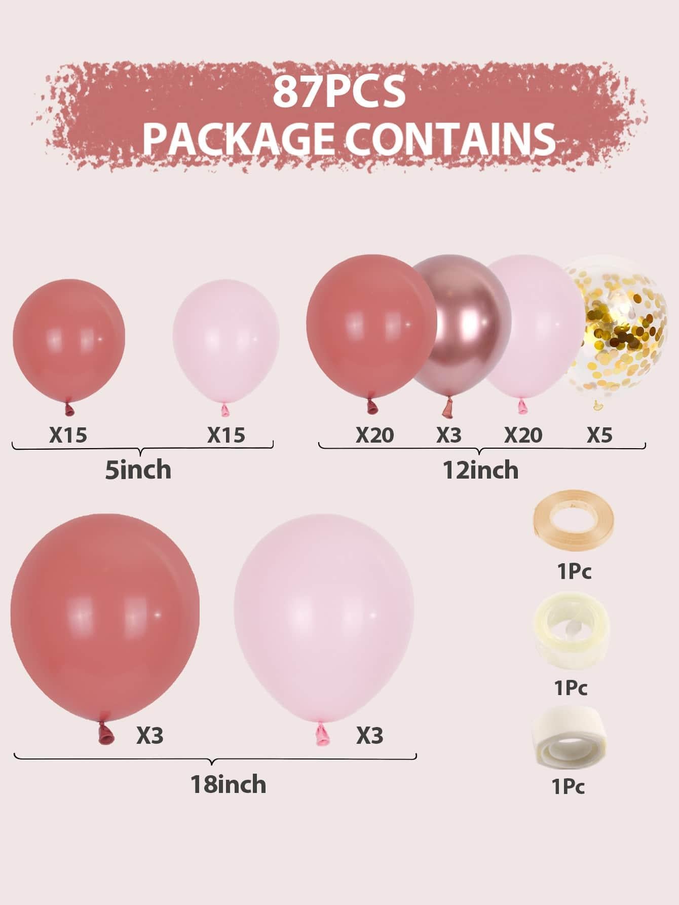 87pcs Party Balloon Garland Arch Kit - Decotree.co Online Shop