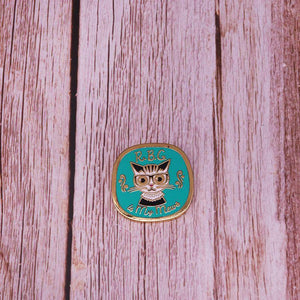 Ruth Ginsburg Inspired RBG Cat Brooch Women's Power Equality Badge Brooch - Decotree.co Online Shop