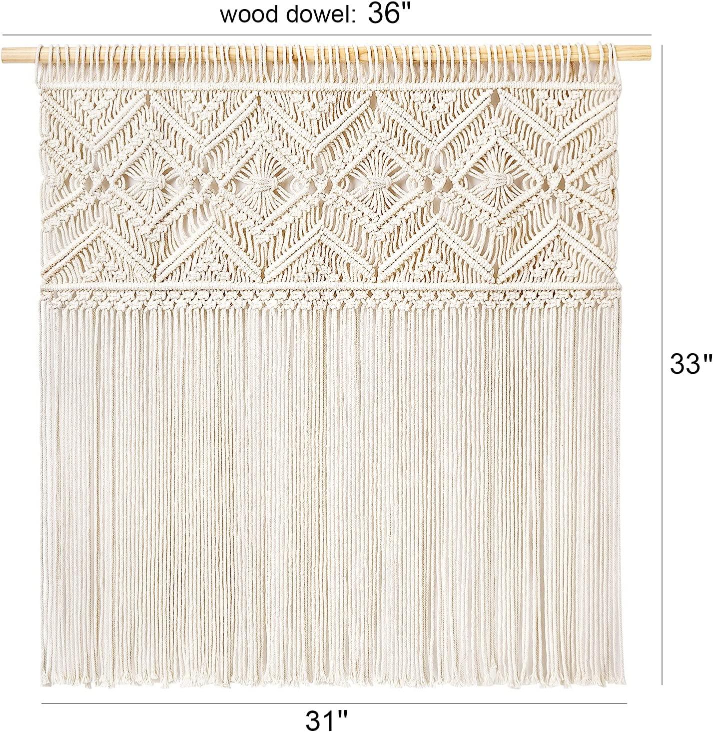 Large Macrame Wall Hanging Boho Decor Tapestry Fringe Wall Art Headboard Woven Home Decoration - Decotree.co Online Shop