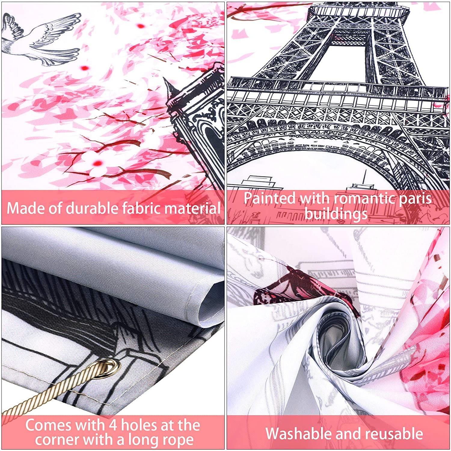 Paris Tapestry Backdrop Paris Wall Art Eiffel Tower Photo Banner Background Birthday Backdrop - Decotree.co Online Shop