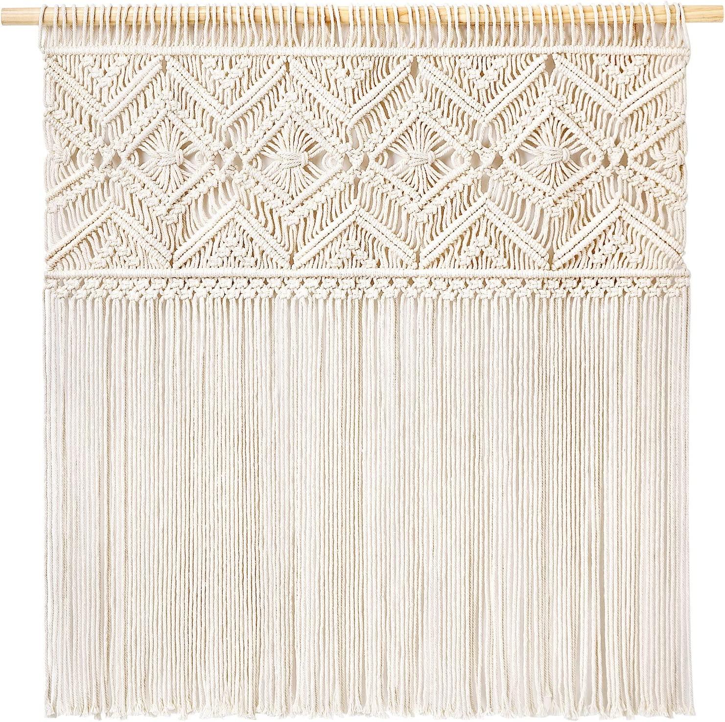 Large Macrame Wall Hanging Boho Decor Tapestry Fringe Wall Art Headboard Woven Home Decoration - Decotree.co Online Shop