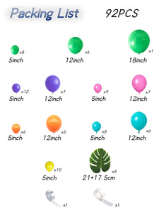 92pcs Colored Balloon Garland - Decotree.co Online Shop