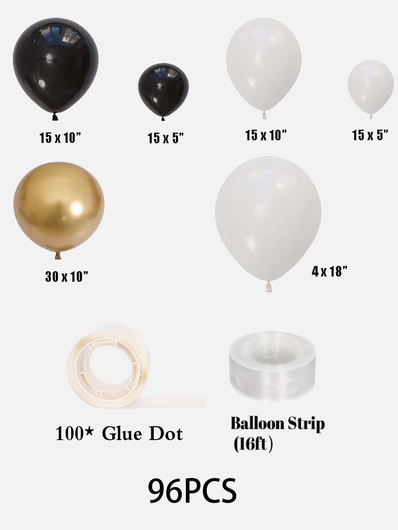 96pcs Decorative Balloon Garland - Decotree.co Online Shop