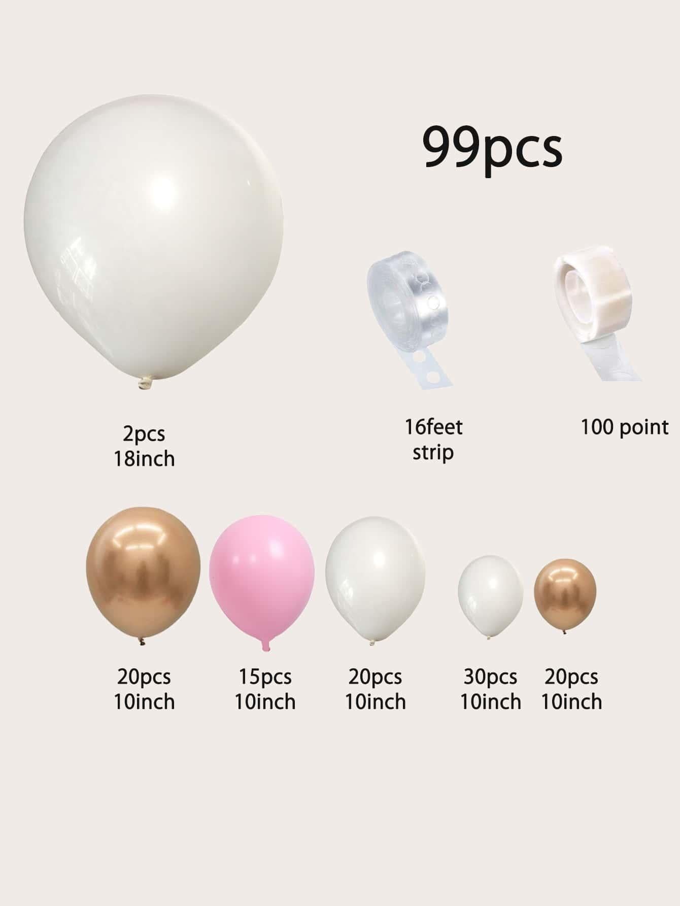 99pcs Party Balloon Garland - Decotree.co Online Shop