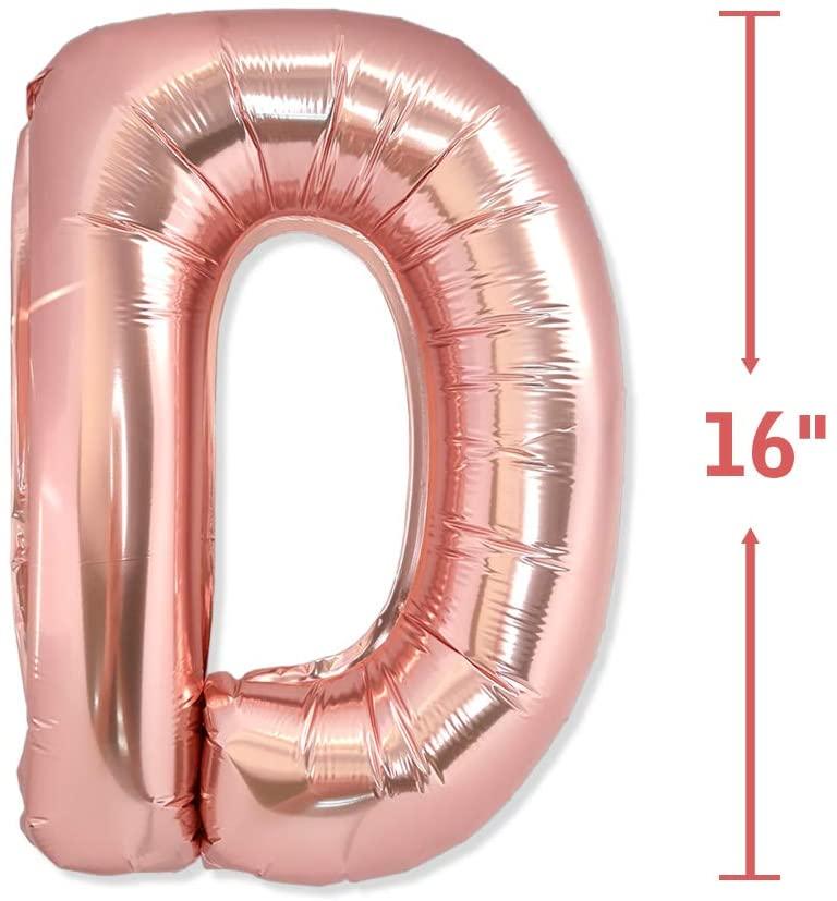 Big Bride to BE Balloons Rose Gold 16" Letters Banner - Bachelorette Party Decorations Kit - Hen Party Supplies and Favors - Decotree.co Online Shop