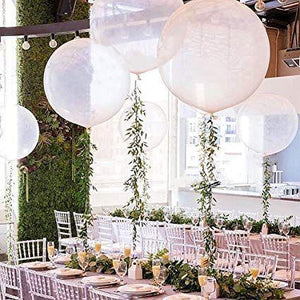 White 36" inch Big Giant Balloons for Greenery Garland - Perfect for Minimalist Rustic Wedding Celebrations - Decotree.co Online Shop