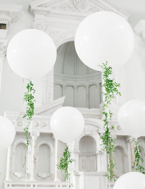 White 36" inch Big Giant Balloons for Greenery Garland - Perfect for Minimalist Rustic Wedding Celebrations - Decotree.co Online Shop