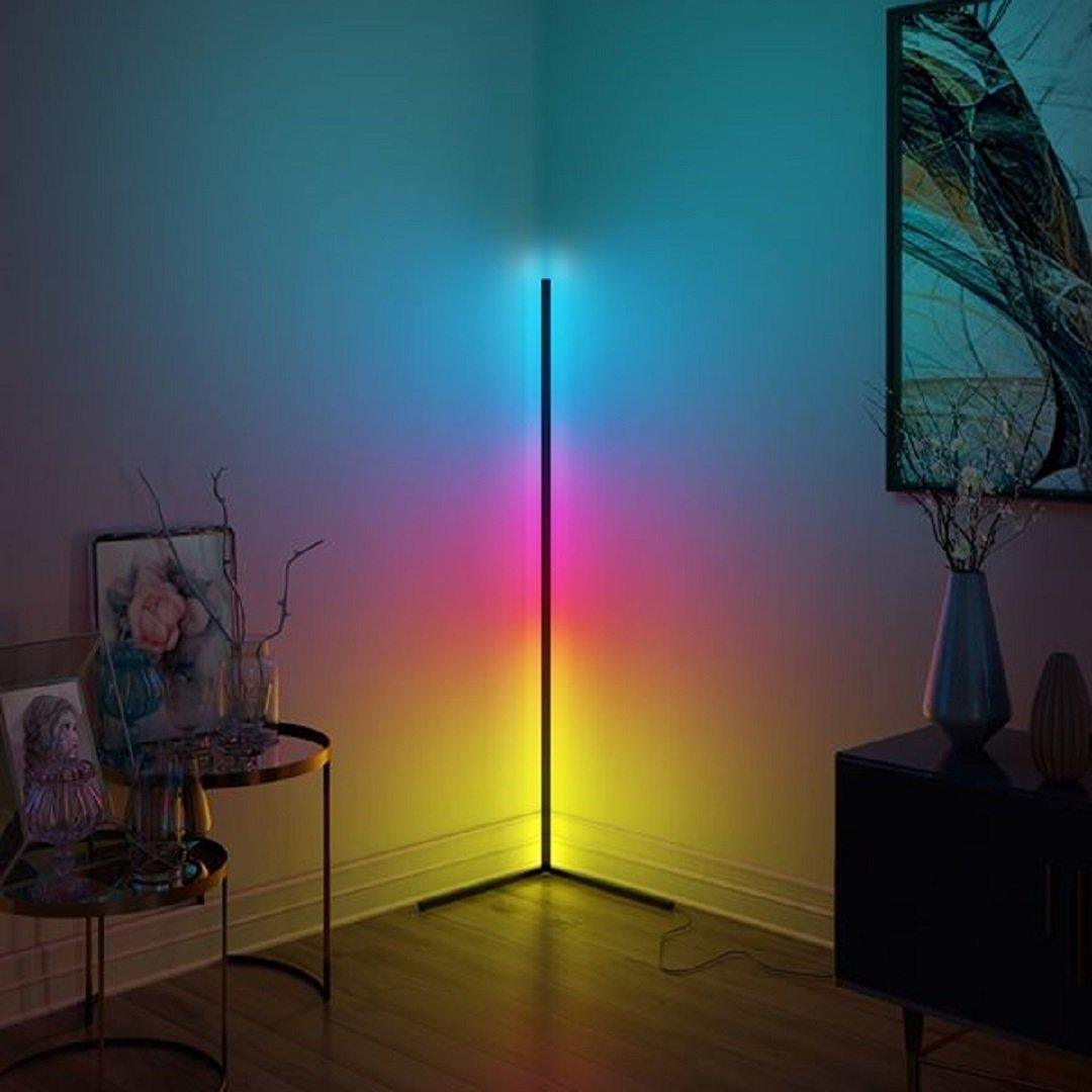 Corner Floor Lamp RGB Remote Control Floor Lamps for Living Room - Decotree.co Online Shop