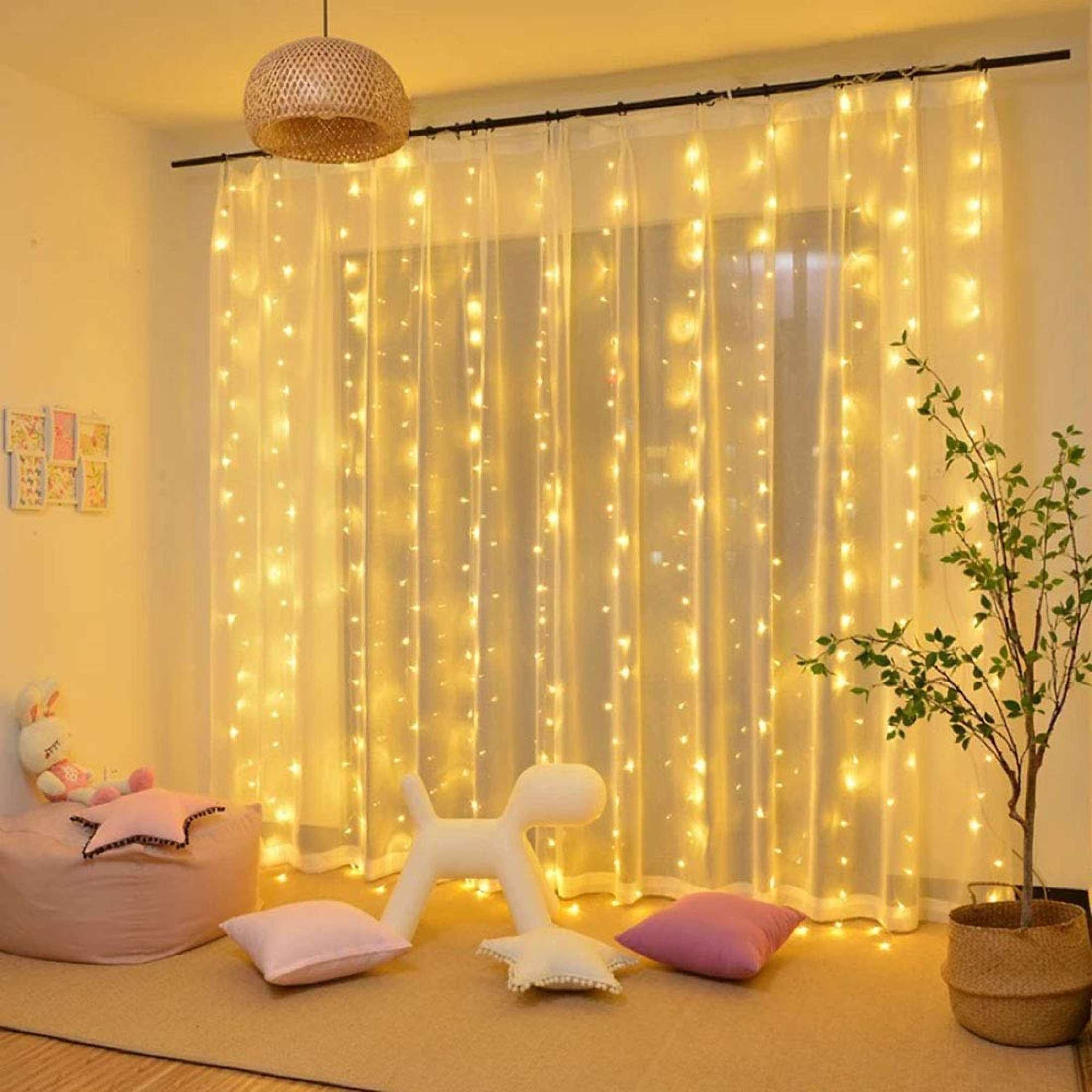 String Lights Curtain,USB Powered Fairy Lights for Bedroom Wall Party - Decotree.co Online Shop