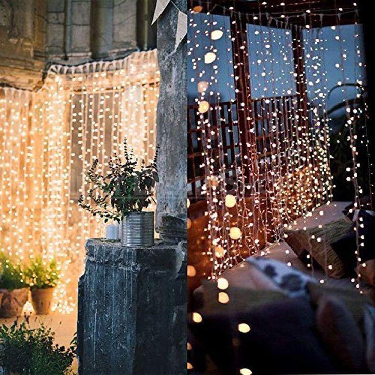 Hanging Window Curtain Lights 9.8 Feet Dimmable and Connectable with 300 Led, Remote - Decotree.co Online Shop