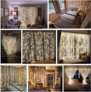 LIGHTING Window Curtain String Lights for Chrismas Decorations - Decotree.co Online Shop