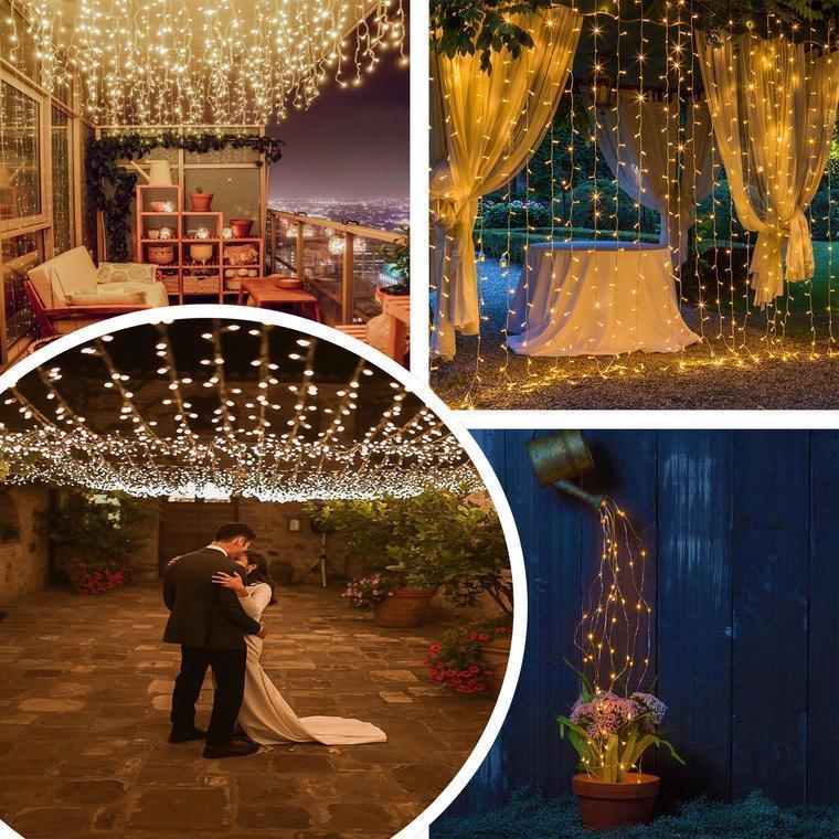 LIGHTING Window Curtain String Lights for Home Decorations - Decotree.co Online Shop